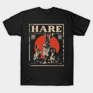 Hare Wildlife Poster - Vintage Swift Nature Runner Art T-Shirt