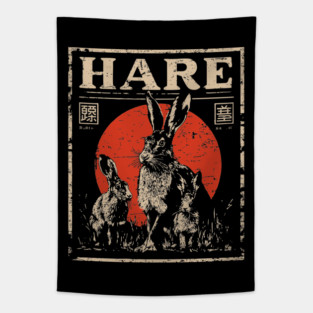 Hare Wildlife Poster - Vintage Swift Nature Runner Art Tapestry