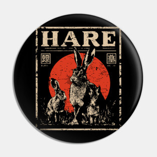 Hare Wildlife Poster - Vintage Swift Nature Runner Art Pin