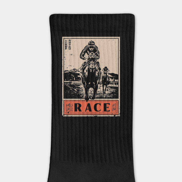 Horse Race Poster - Vintage Equestrian Speed and Strength Art by TuncGK