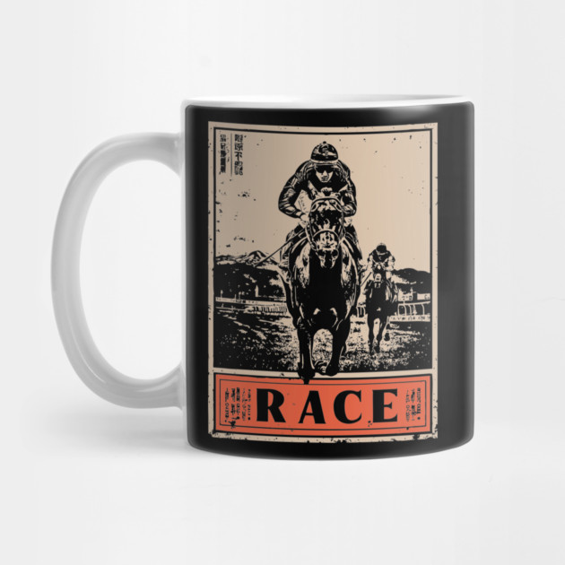 Horse Race Poster - Vintage Equestrian Speed and Strength Art by TuncGK