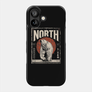North Polar Bear Poster - Vintage Arctic Wildlife Adventure Art Phone Case