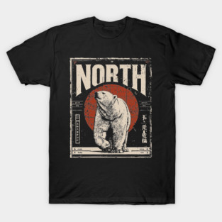 North Polar Bear Poster - Vintage Arctic Wildlife Adventure Art T-Shirt