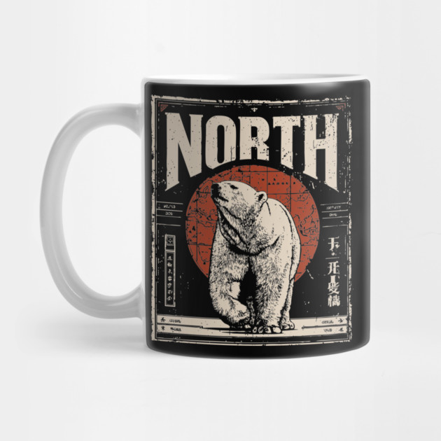 North Polar Bear Poster - Vintage Arctic Wildlife Adventure Art by TuncGK