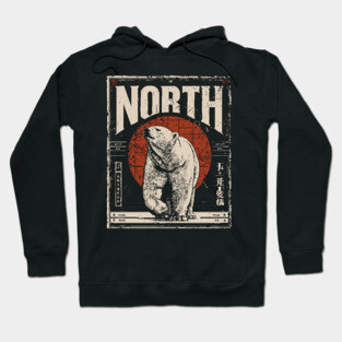 North Polar Bear Poster - Vintage Arctic Wildlife Adventure Art Hoodie