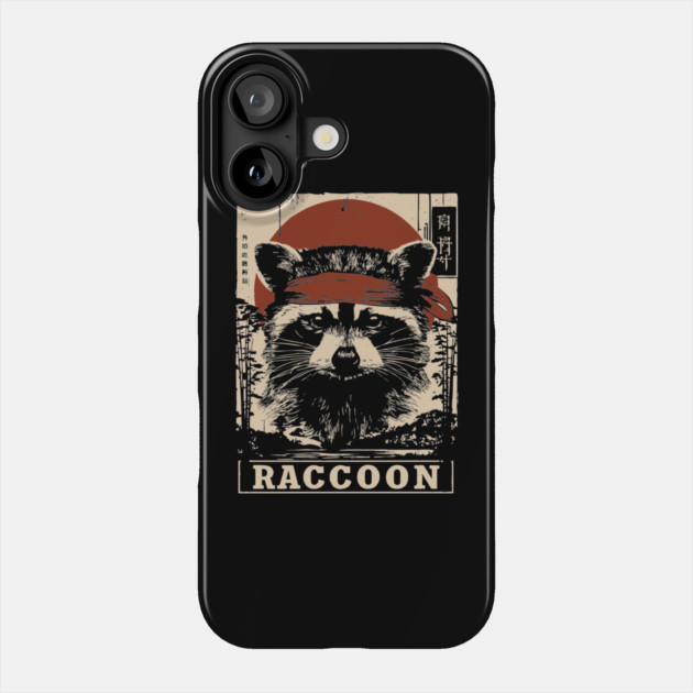 Raccoon Commando Poster - Vintage Mischievous Forest Warrior Art Phone Case by TuncGK