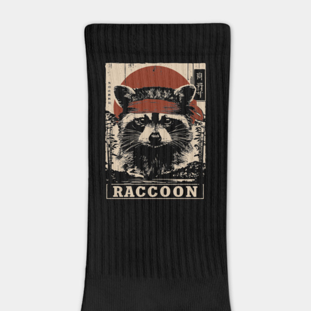 Raccoon Commando Poster - Vintage Mischievous Forest Warrior Art by TuncGK