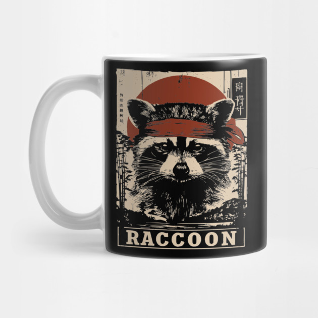 Raccoon Commando Poster - Vintage Mischievous Forest Warrior Art by TuncGK