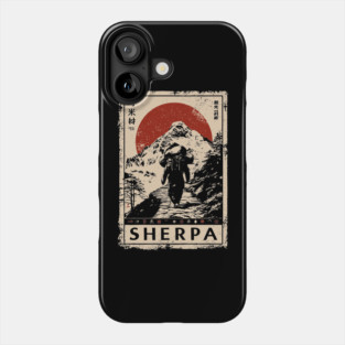 Sherpa Climber Poster - Vintage Mountain Journey and Spirit Art Phone Case