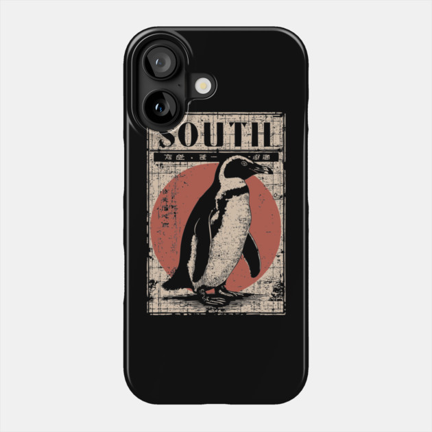 South Penguin Poster - Vintage Antarctic Explorer Wildlife Art Phone Case by TuncGK