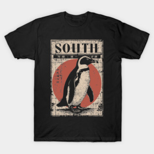 South Penguin Poster - Vintage Antarctic Explorer Wildlife Art T-Shirt
