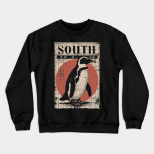 South Penguin Poster - Vintage Antarctic Explorer Wildlife Art Crewneck Sweatshirt