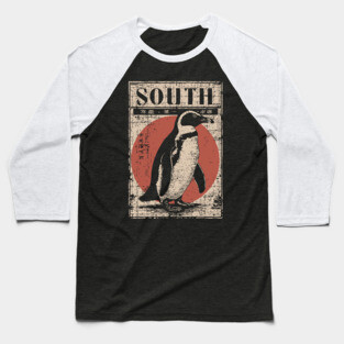 South Penguin Poster - Vintage Antarctic Explorer Wildlife Art Baseball T-Shirt