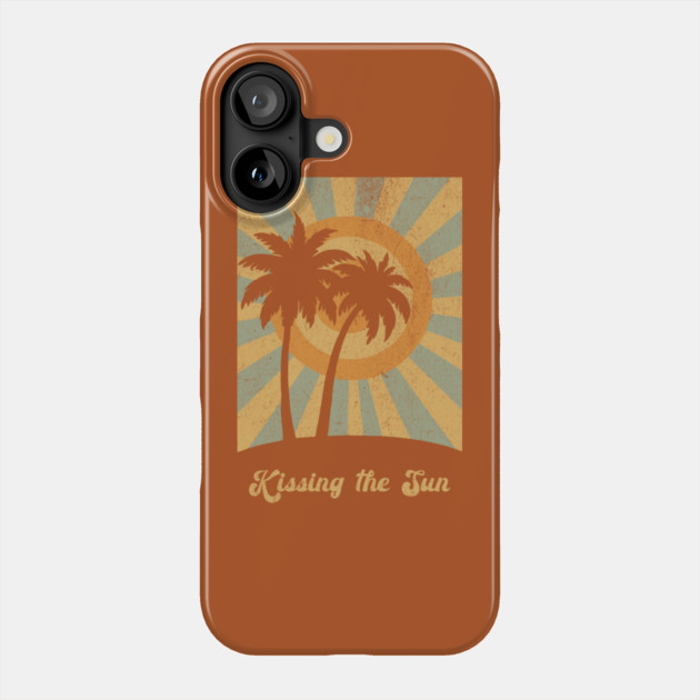 Palm Trees Kissing the Sun Phone Case by DonWillisJrArt