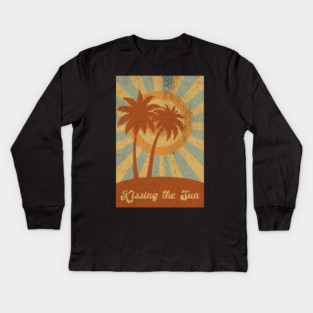 Palm Trees Kissing the Sun Kids Long Sleeve T-Shirt