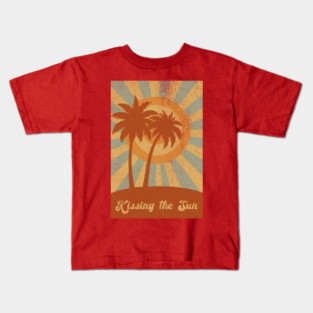 Palm Trees Kissing the Sun Kids T-Shirt