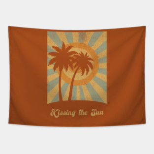 Palm Trees Kissing the Sun Tapestry