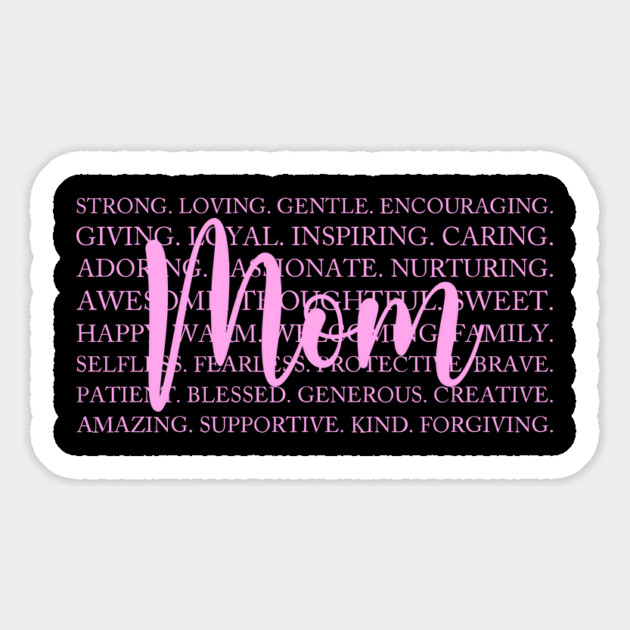Mom: Defined by Love and Strength Magnet by UrbanLifeApparel