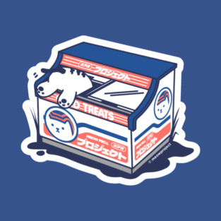 Cute Cat Ice Cream Freezer