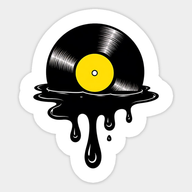 Melting Vinyl Record: Distorted Music Magnet by UrbanLifeApparel