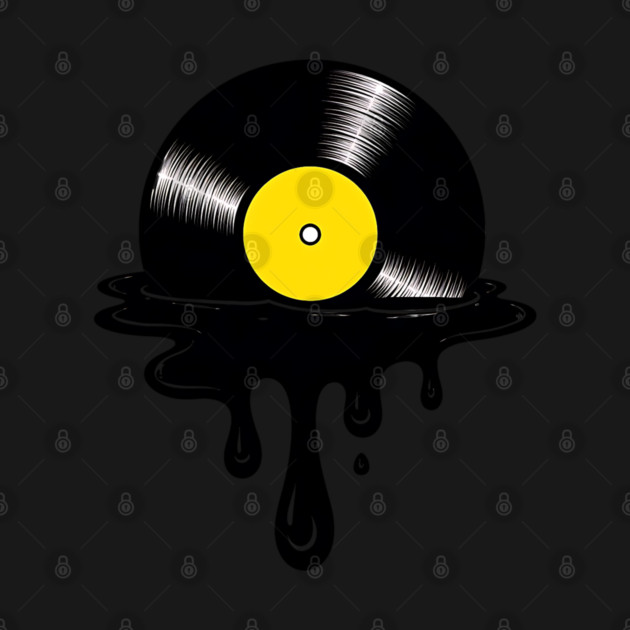 Melting Vinyl Record: Distorted Music by UrbanLifeApparel
