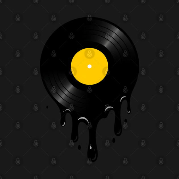 Time Melts Away: Melting Vinyl Record Design by UrbanLifeApparel