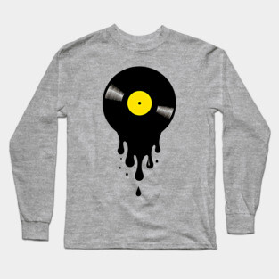 Surreal Melting Vinyl Record: Retro Vibes Long Sleeve T-Shirt