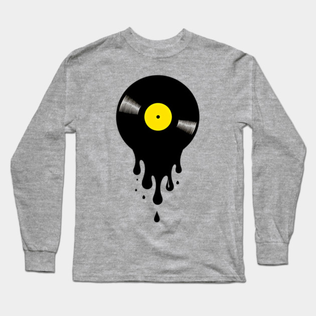 Surreal Melting Vinyl Record: Retro Vibes Long Sleeve T-Shirt by UrbanLifeApparel