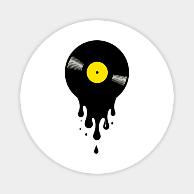 Surreal Melting Vinyl Record: Retro Vibes Magnet by UrbanLifeApparel
