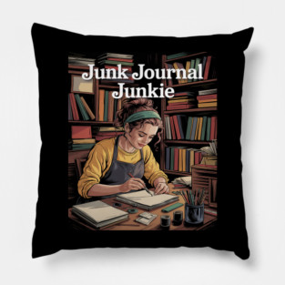 Funny Junk Journal Crafting Enthusiast Pillow