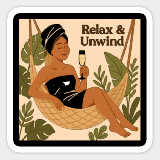 Relax And Unwind Wellness Mindfulness Gift Sticker