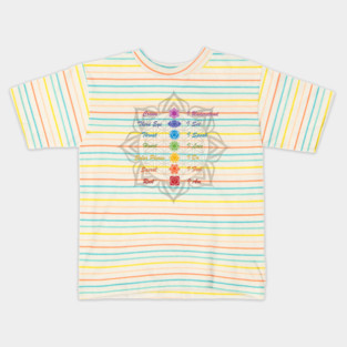 Lotus Mandala Chakra Healing Affirmation Kids T-Shirt