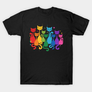 LGBT Kitten Lover Artwork Cute Cat T-Shirt