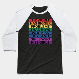 Gay Pride Month LGBT Gay Rainbow Saying Baseball T-Shirt