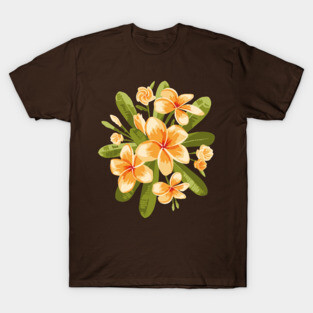 Orange Plumeria flowers T-Shirt