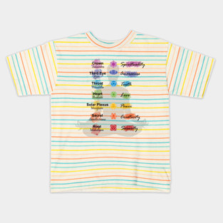 Seven Chakra Centres Healing Meditation Kids T-Shirt