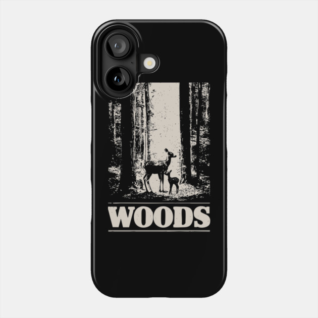 Deer and Her Baby in the Woods Phone Case by TuncGK