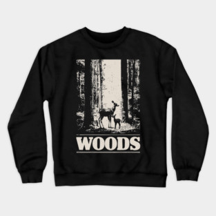Deer and Her Baby in the Woods Crewneck Sweatshirt