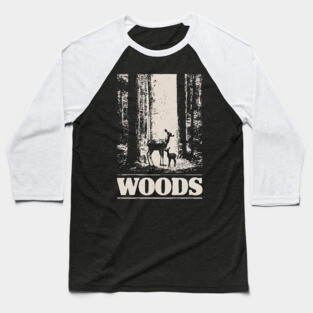 Deer and Her Baby in the Woods Baseball T-Shirt