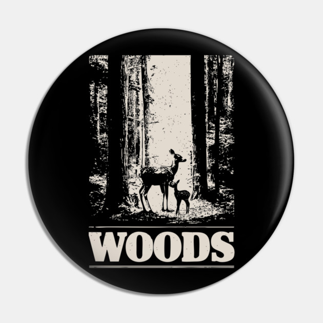 Deer and Her Baby in the Woods Pin by TuncGK