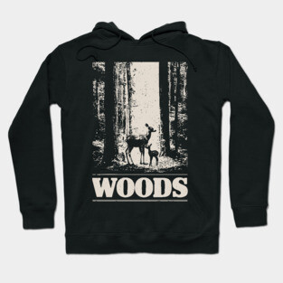 Deer and Her Baby in the Woods Hoodie