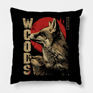 Fox and Her Cub - Forest Adventure Pillow