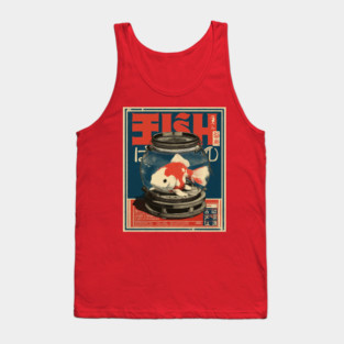 Fish in Bowl - Japanese Poster Style Tank Top