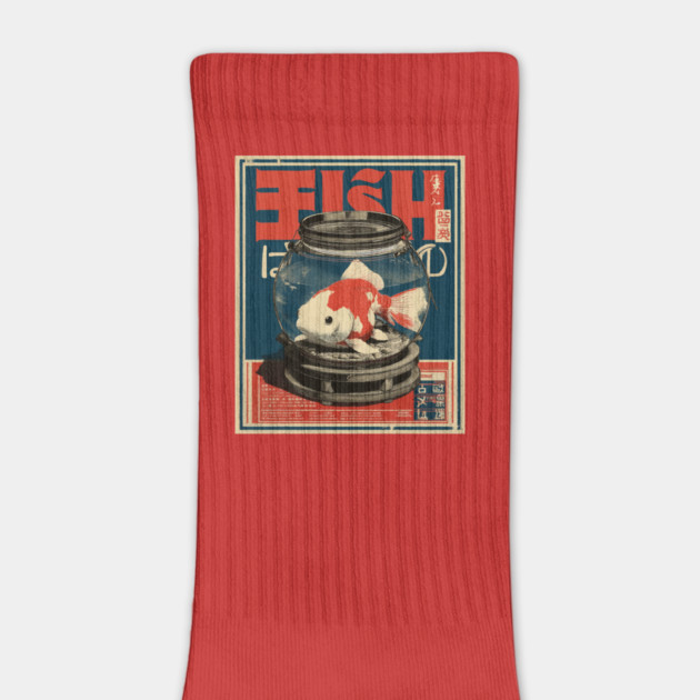 Fish in Bowl - Japanese Poster Style by TuncGK