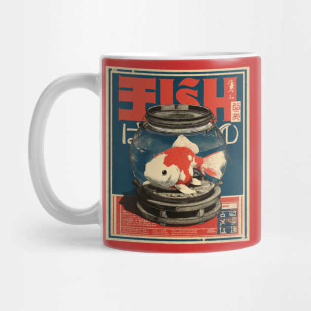 Fish in Bowl - Japanese Poster Style by TuncGK