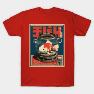 Fish in Bowl - Japanese Poster Style T-Shirt