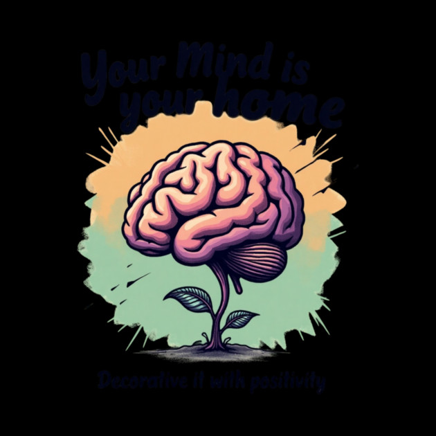 Positive Mindset Quote Tee — Your Mind Is Your Home Design by MindEcho