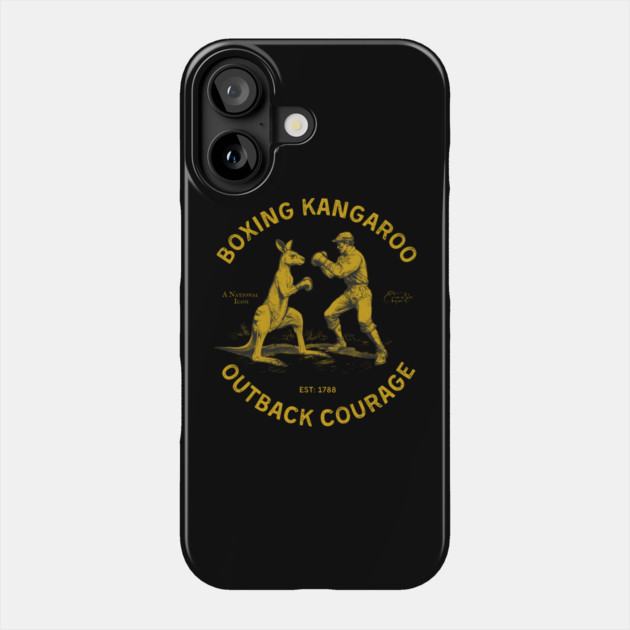 Boxing Kangaroo Outback Courage Phone Case by Timeless Chaos