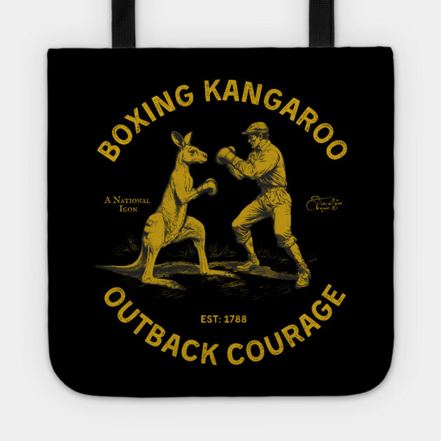 Boxing Kangaroo Outback Courage Tote by Timeless Chaos