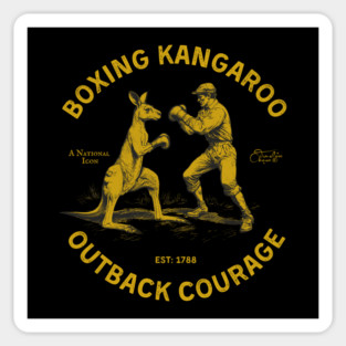 Boxing Kangaroo Outback Courage Sticker